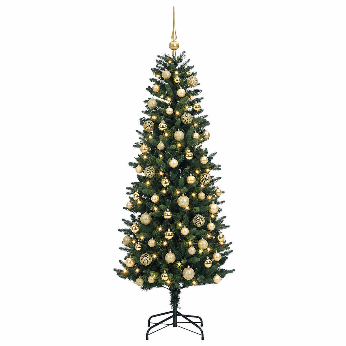 vidaXL Artificial Christmas Tree with Bauble 180 cm 300 LEDs 4