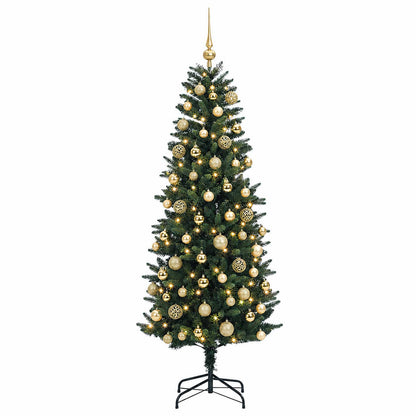 vidaXL Artificial Christmas Tree with Bauble 180 cm 300 LEDs 4