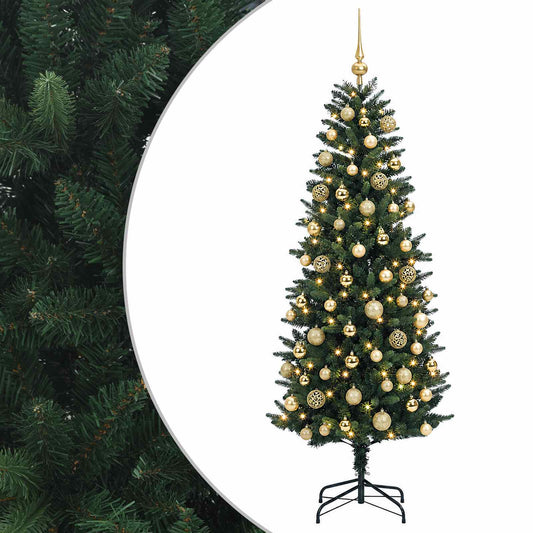 vidaXL Artificial Christmas Tree with Bauble 210 cm 300 LEDs 2