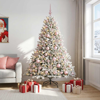 vidaXL Artificial Christmas Tree with Bauble 210 cm 300 LEDs 1