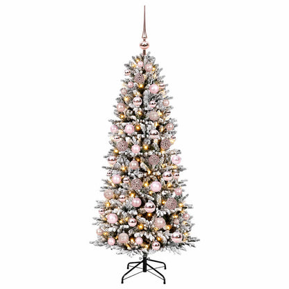 vidaXL Artificial Christmas Tree with Bauble 240 cm 300 LEDs 4