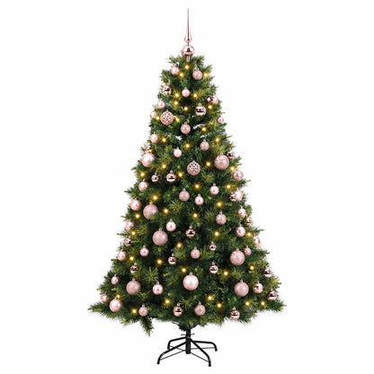 vidaXL Artificial Christmas Tree with Bauble 240 cm 300 LEDs 4
