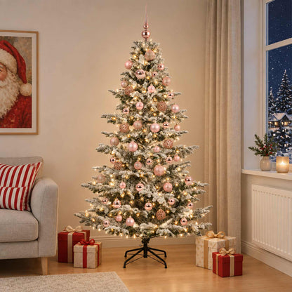 vidaXL Artificial Christmas Tree with Bauble 240 cm 300 LEDs 3