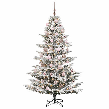 vidaXL Artificial Christmas Tree with Bauble 210 cm 300 LEDs 4