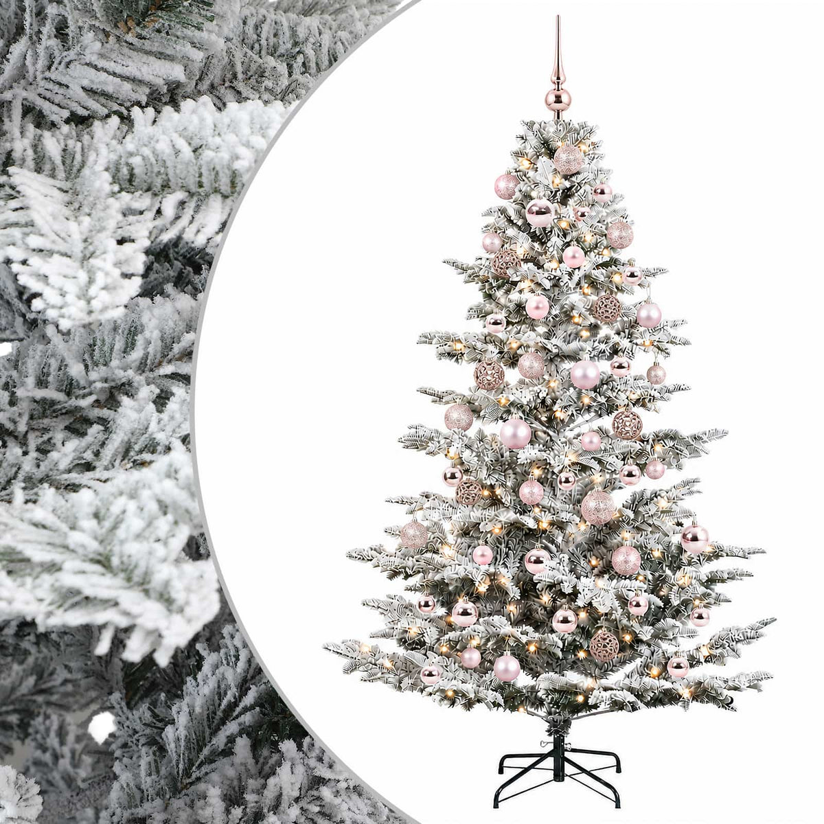 vidaXL Artificial Christmas Tree with Bauble 240 cm 300 LEDs 2