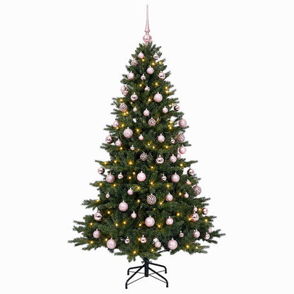 vidaXL Artificial Christmas Tree with Bauble 240 cm 300 LEDs 4