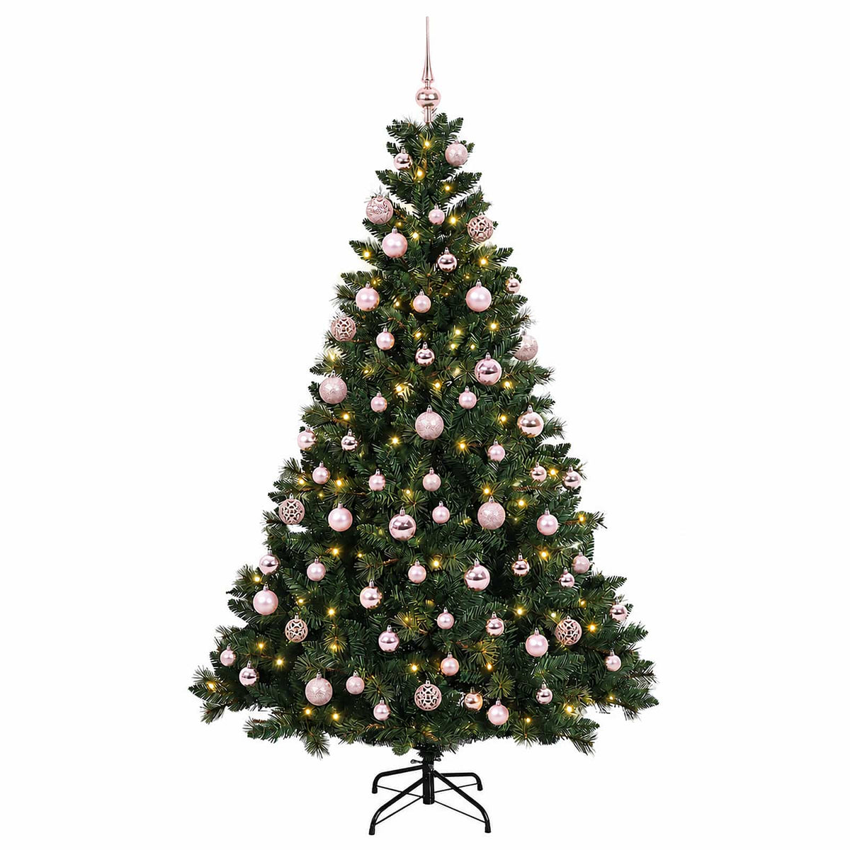 vidaXL Artificial Christmas Tree with Bauble 240 cm 300 LEDs 4