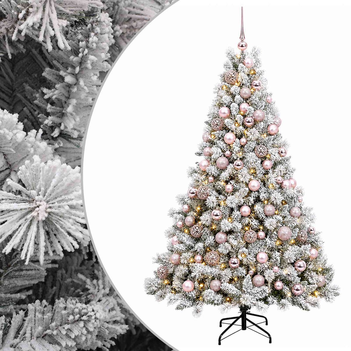 vidaXL Artificial Christmas Tree with Bauble 240 cm 300 LEDs 2