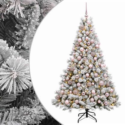 vidaXL Artificial Christmas Tree with Bauble 240 cm 300 LEDs 2