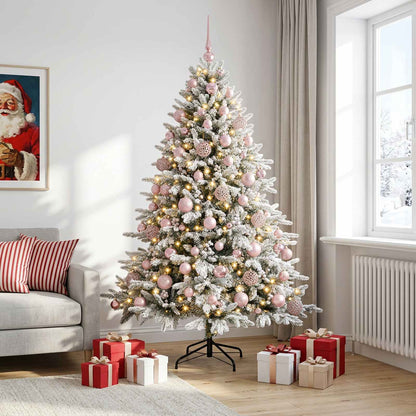 vidaXL Artificial Christmas Tree with Bauble 210 cm 300 LEDs 1