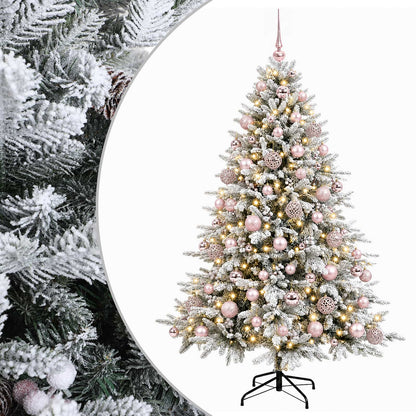 vidaXL Artificial Christmas Tree with Bauble 210 cm 300 LEDs 2