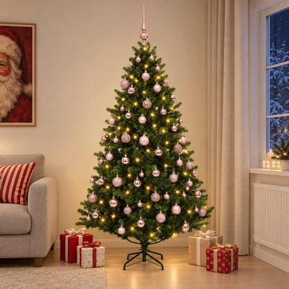 vidaXL Artificial Christmas Tree with Bauble 210 cm 300 LEDs 3