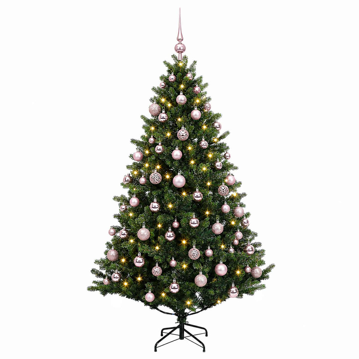 vidaXL Artificial Christmas Tree with Bauble 210 cm 300 LEDs 4
