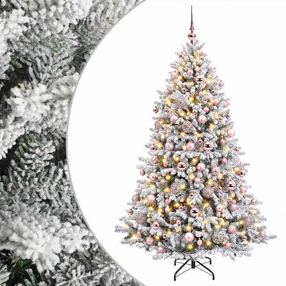 vidaXL Artificial Christmas Tree with Bauble 210 cm 300 LEDs 2
