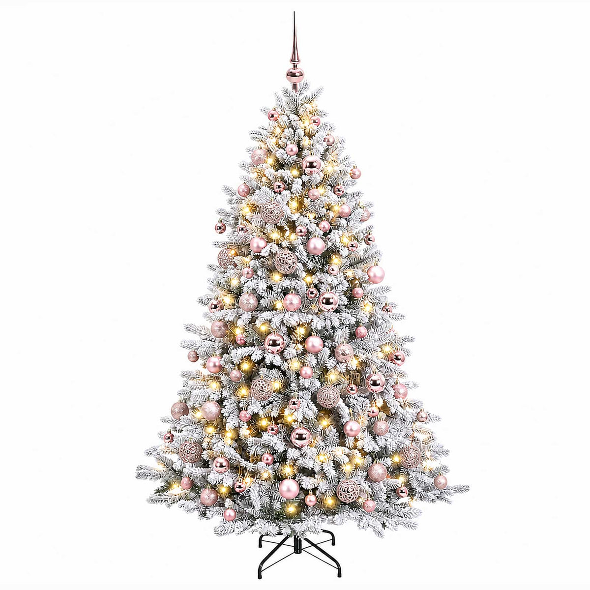 vidaXL Artificial Christmas Tree with Bauble 210 cm 300 LEDs 4