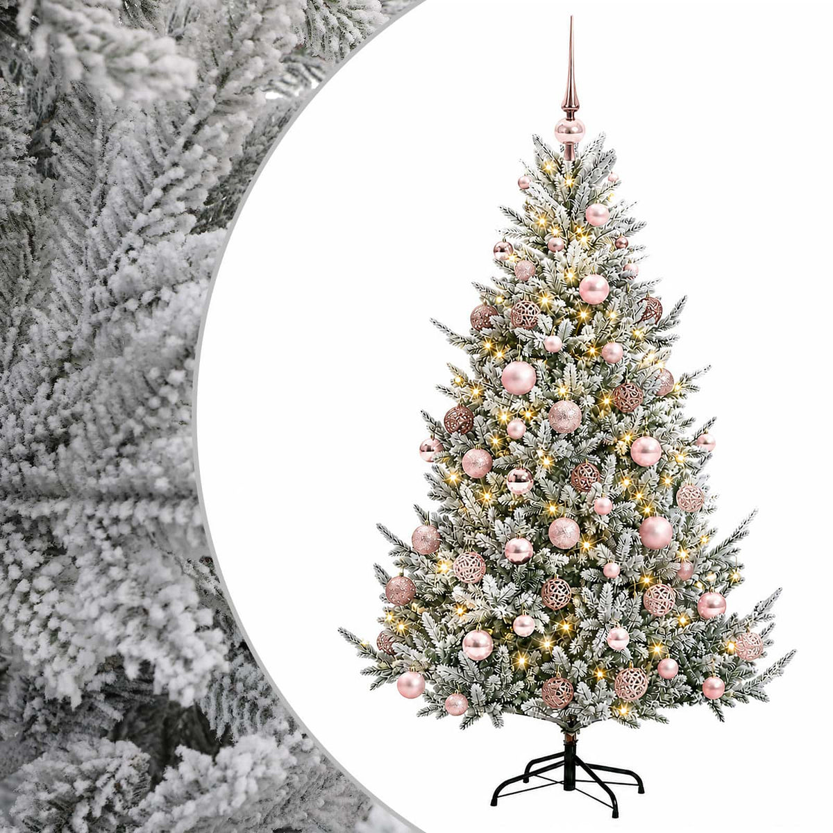 vidaXL Artificial Christmas Tree with Bauble 240 cm 300 LEDs 2