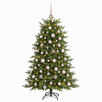 vidaXL Artificial Christmas Tree with Bauble 210 cm 300 LEDs 4