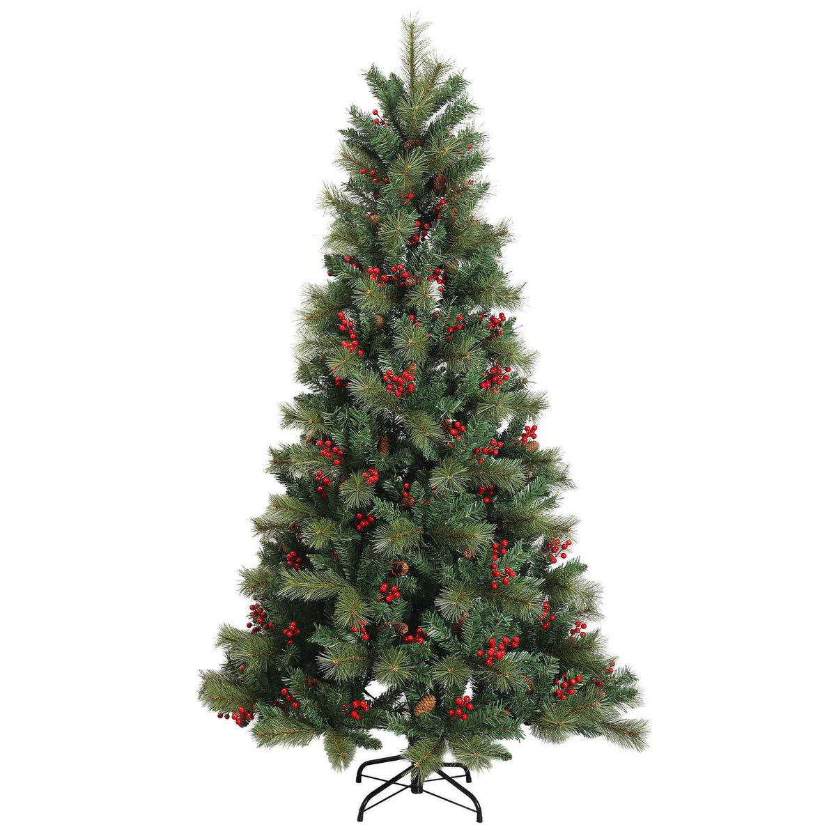 vidaXL Artificial Christmas Tree with Bauble 240 cm 300 LEDs 5