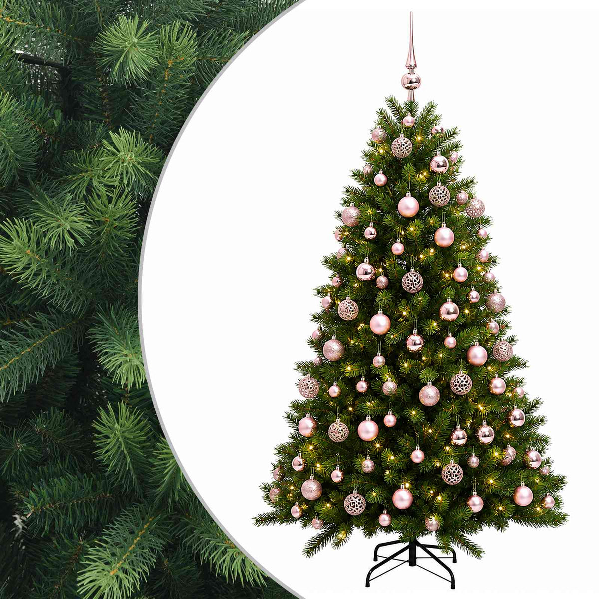 vidaXL Artificial Christmas Tree with Bauble 240 cm 300 LEDs 2