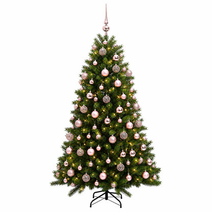 vidaXL Artificial Christmas Tree with Bauble 240 cm 300 LEDs 4