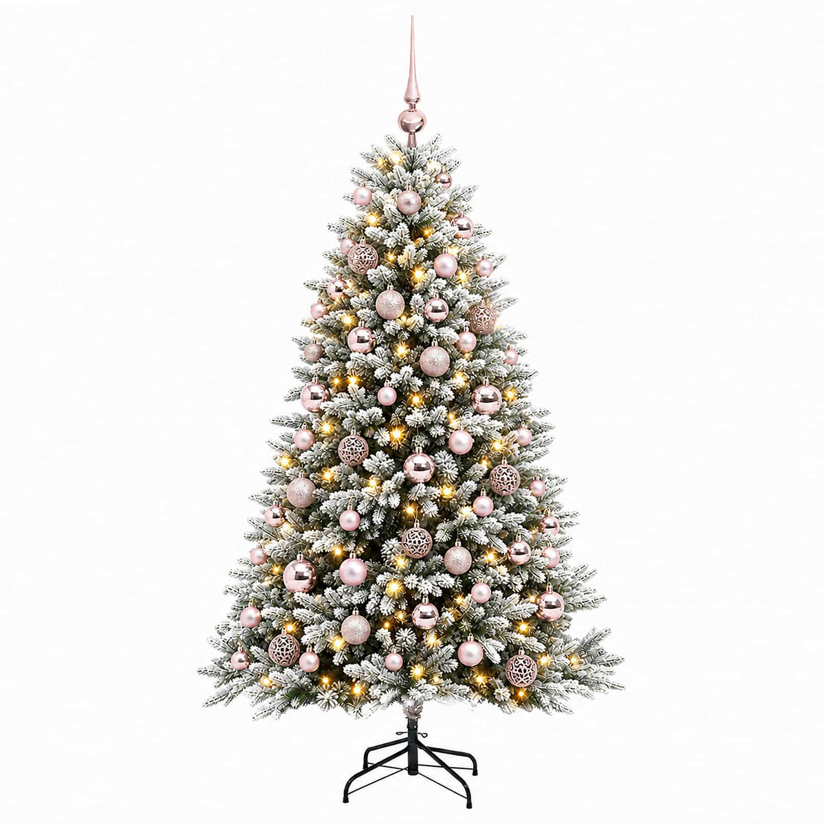 vidaXL Artificial Christmas Tree with Bauble 210 cm 300 LEDs 4