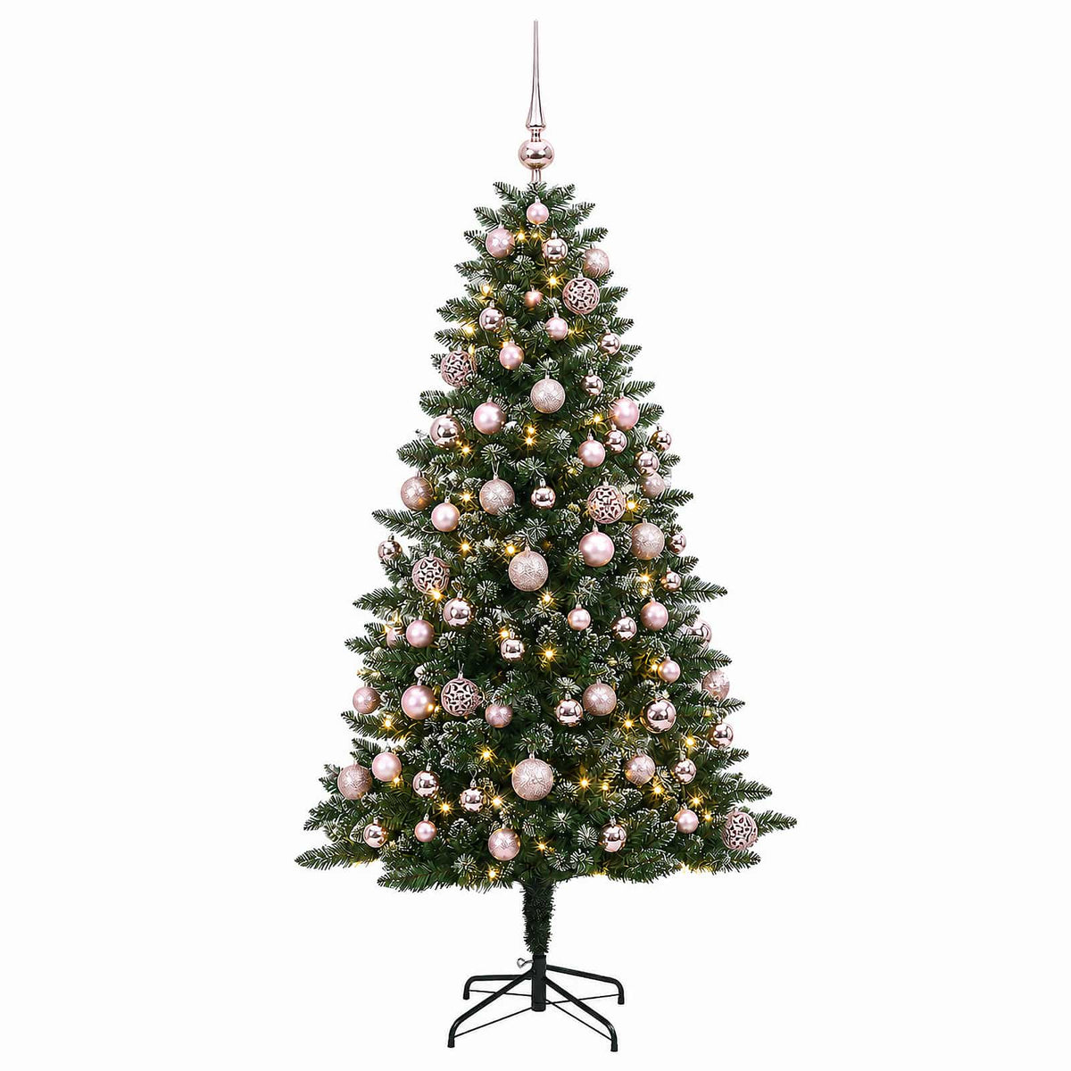 vidaXL Artificial Christmas Tree with Bauble 210 cm 300 LEDs 4