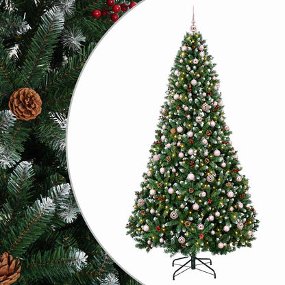 vidaXL Artificial Christmas Tree Green with Bauble 240 cm 300 LEDs 2