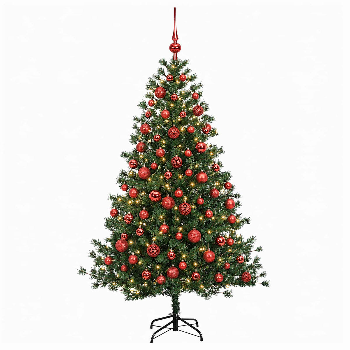 vidaXL Artificial Christmas Tree with Bauble 240 cm 300 LEDs 4