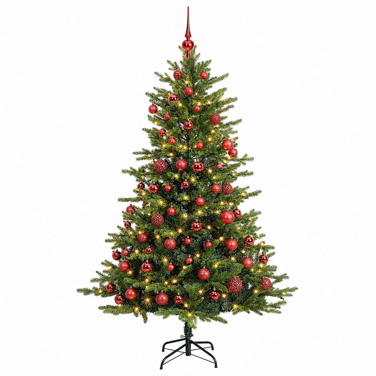 vidaXL Artificial Christmas Tree with Bauble 240 cm 300 LEDs 4