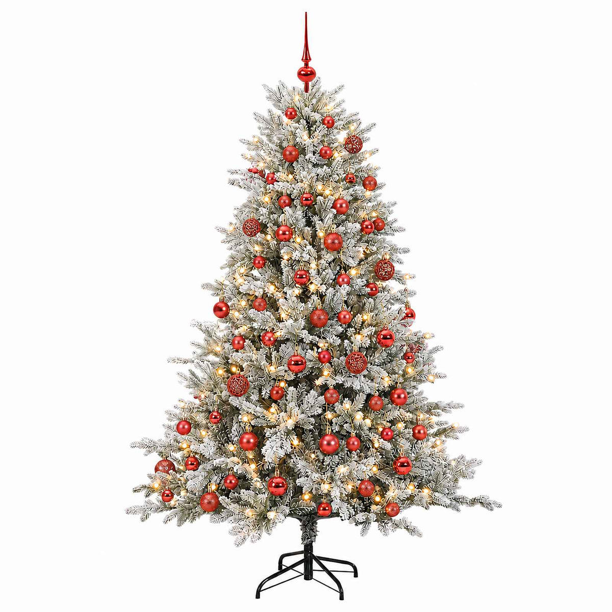 vidaXL Artificial Christmas Tree with Bauble 180 cm 300 LEDs 4