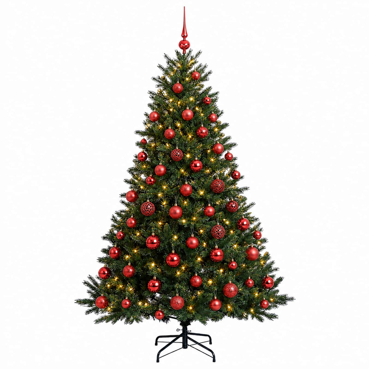 vidaXL Artificial Christmas Tree with Bauble 240 cm 300 LEDs 4