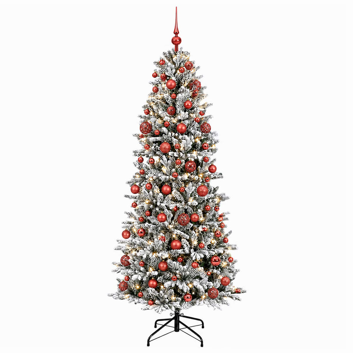 vidaXL Artificial Christmas Tree with Bauble 210 cm 300 LEDs 4
