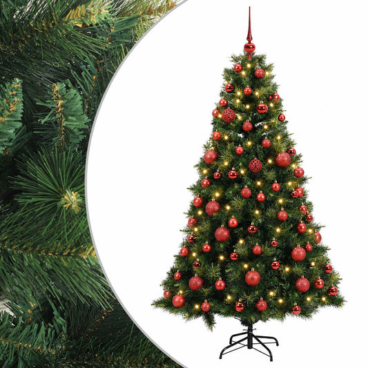vidaXL Artificial Christmas Tree with Bauble 180 cm 300 LEDs 2