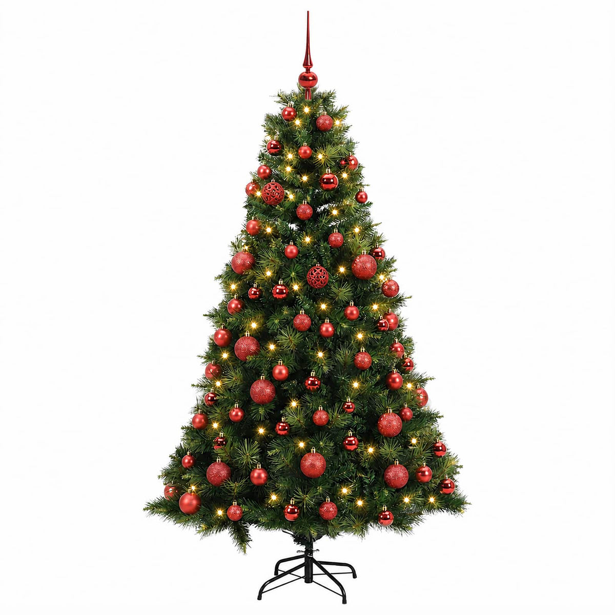 vidaXL Artificial Christmas Tree with Bauble 180 cm 300 LEDs 4