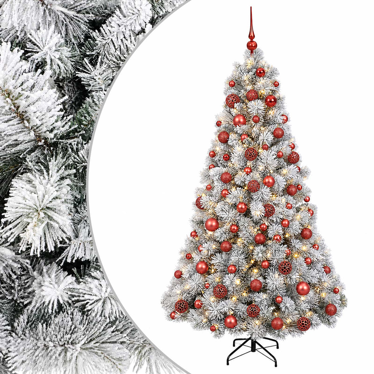 vidaXL Artificial Christmas Tree with Bauble 180 cm 300 LEDs 2
