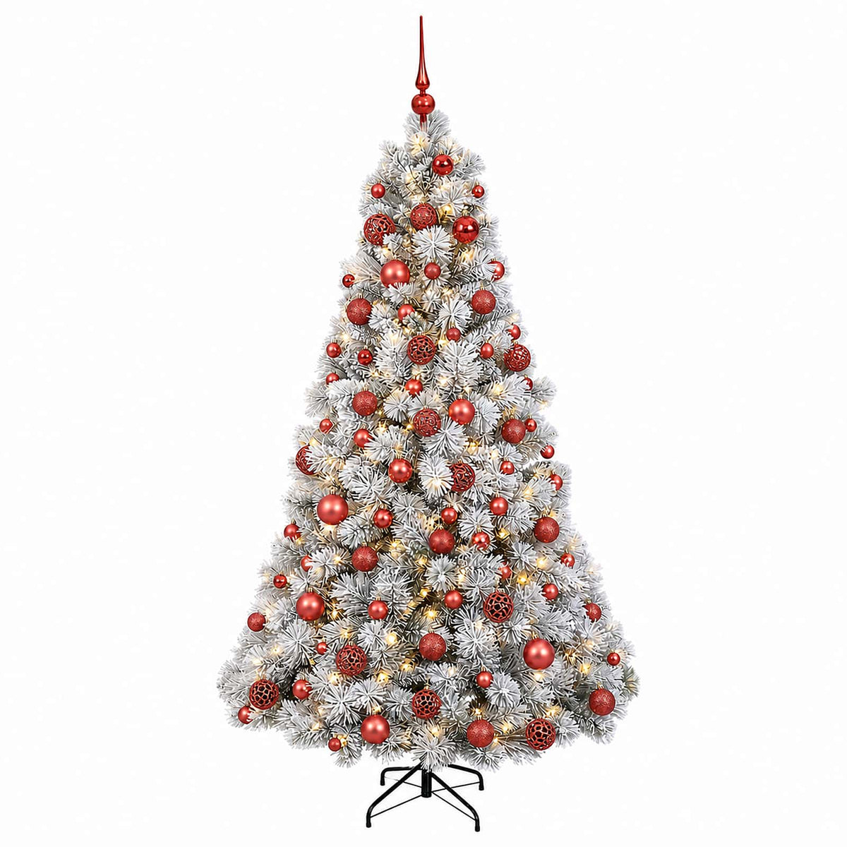 vidaXL Artificial Christmas Tree with Bauble 180 cm 300 LEDs 4