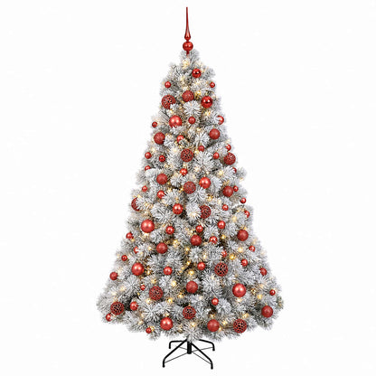 vidaXL Artificial Christmas Tree with Bauble 240 cm 300 LEDs 4