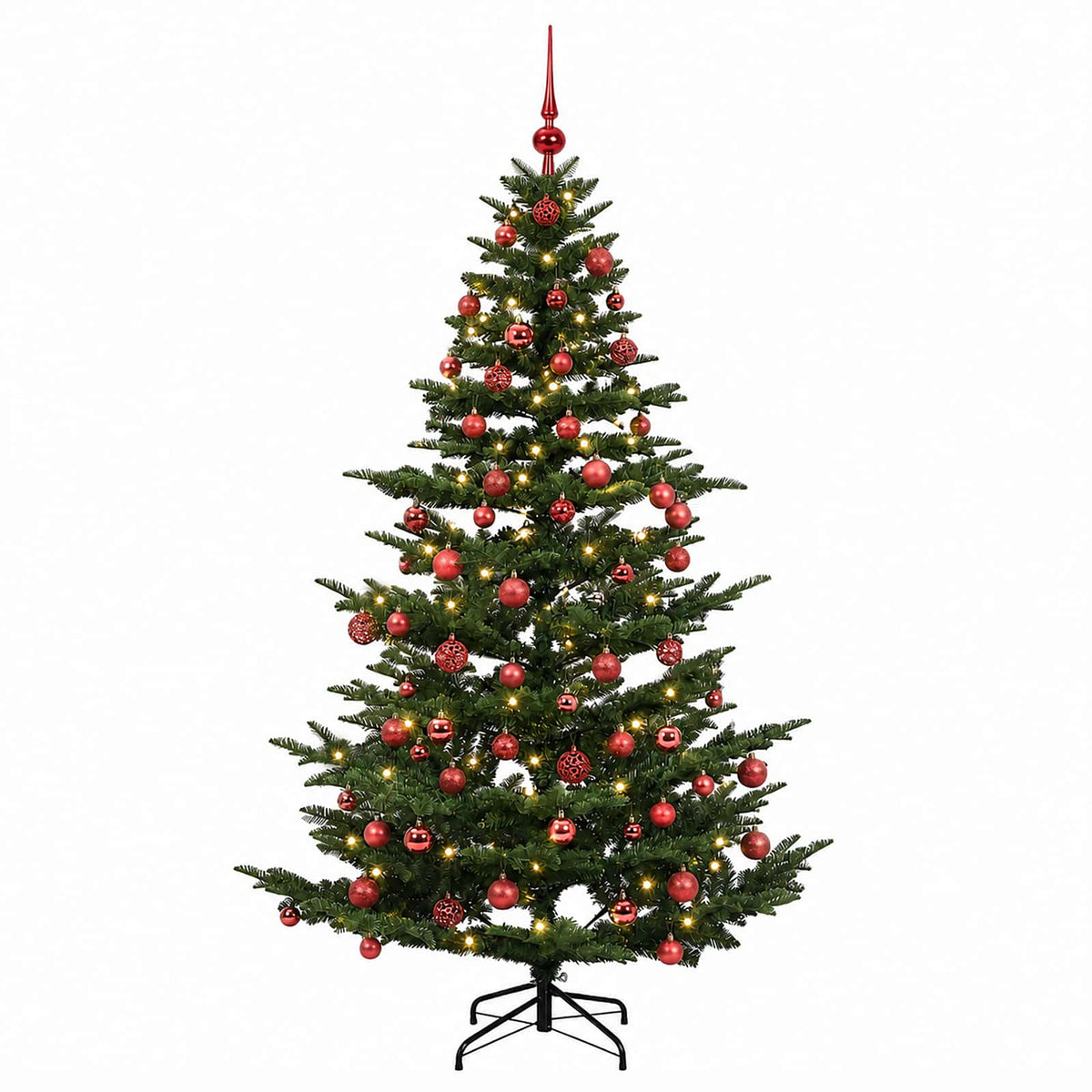 vidaXL Artificial Christmas Tree with Bauble 240 cm 300 LEDs 4