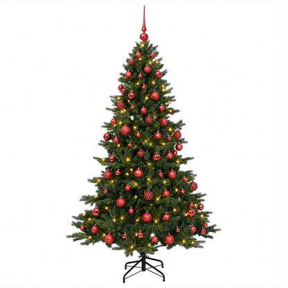 vidaXL Artificial Christmas Tree with Bauble 180 cm 300 LEDs 4