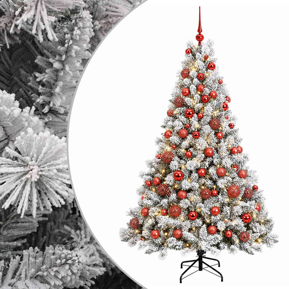 vidaXL Artificial Christmas Tree with Bauble 180 cm 300 LEDs 2