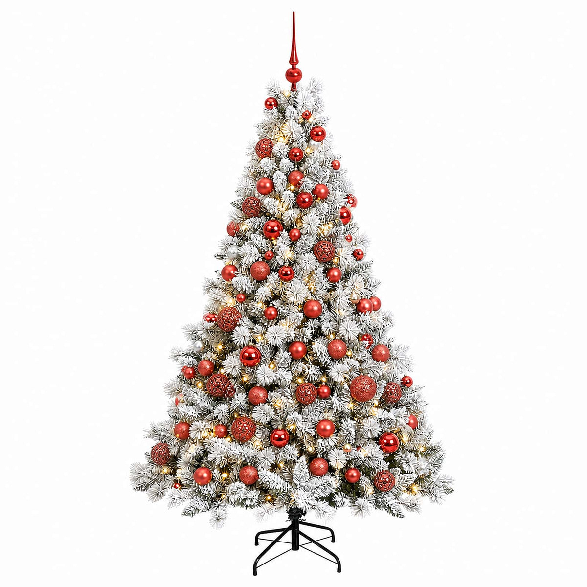 vidaXL Artificial Christmas Tree with Bauble 180 cm 300 LEDs 4