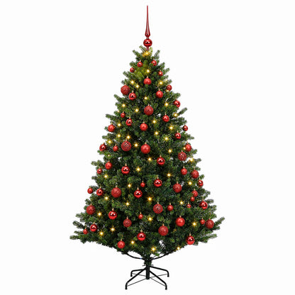 vidaXL Artificial Christmas Tree with Bauble 210 cm 300 LEDs 4
