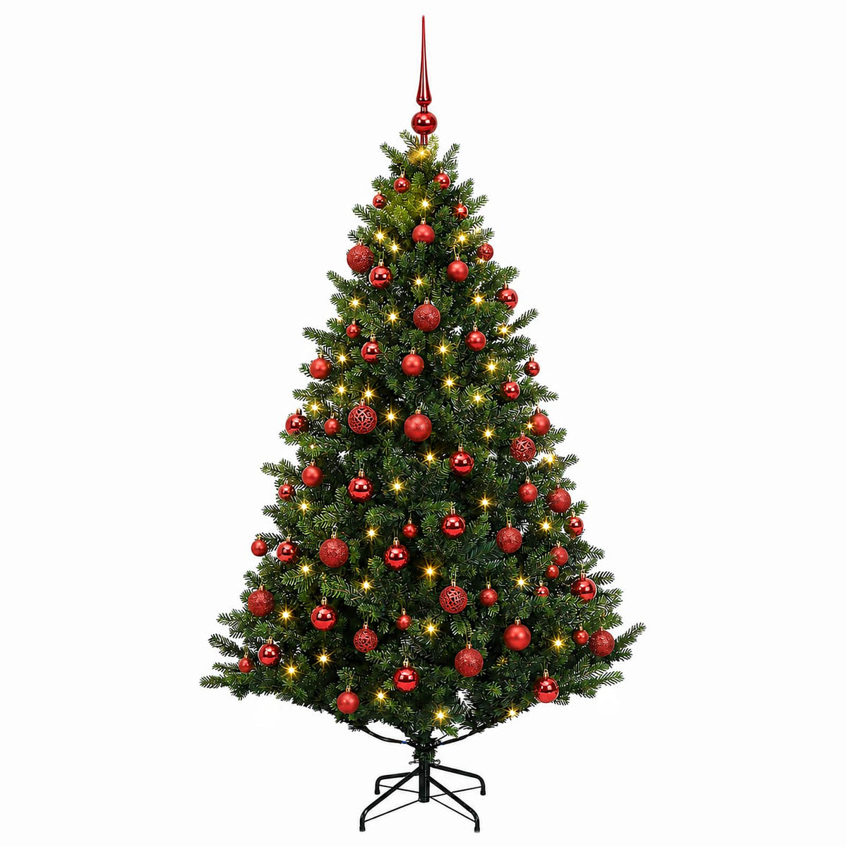 vidaXL Artificial Christmas Tree with Bauble 240 cm 300 LEDs 4