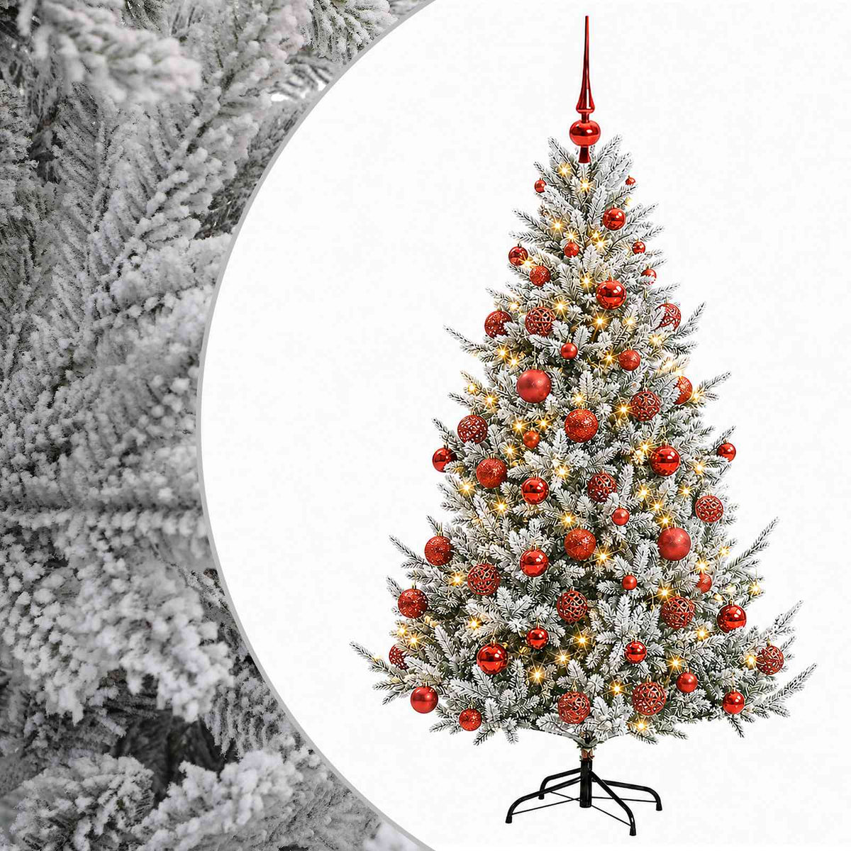 vidaXL Artificial Christmas Tree with Bauble 180 cm 300 LEDs 2