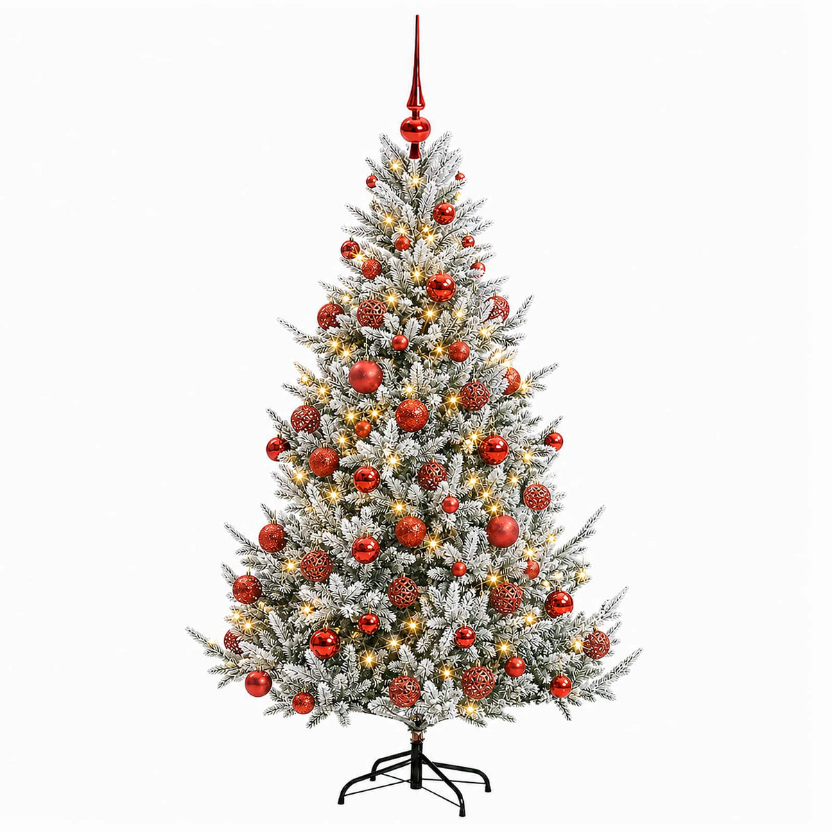 vidaXL Artificial Christmas Tree with Bauble 210 cm 300 LEDs 4