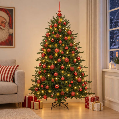 vidaXL Artificial Christmas Tree with Bauble 240 cm 300 LEDs 3