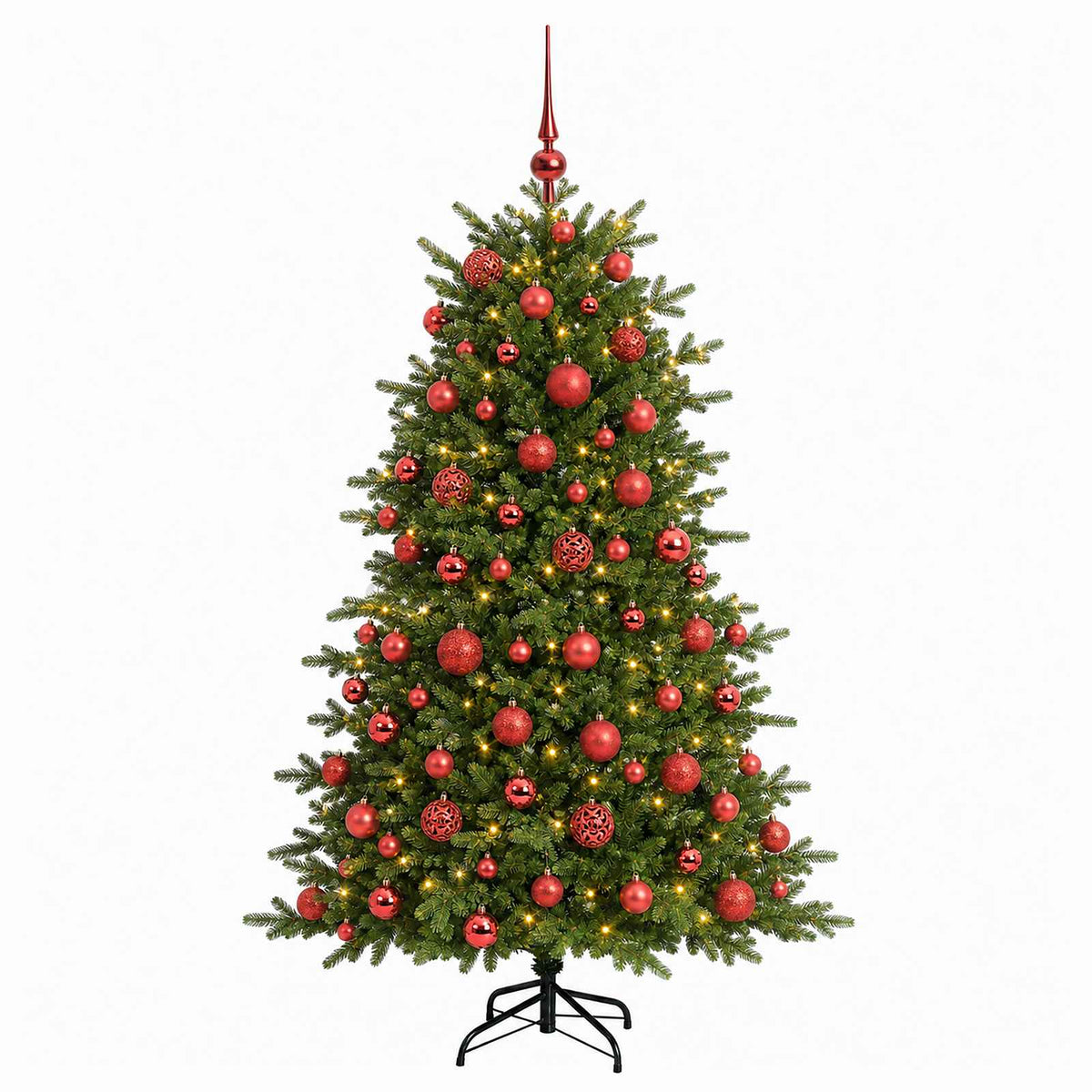 vidaXL Artificial Christmas Tree with Bauble 240 cm 300 LEDs 4