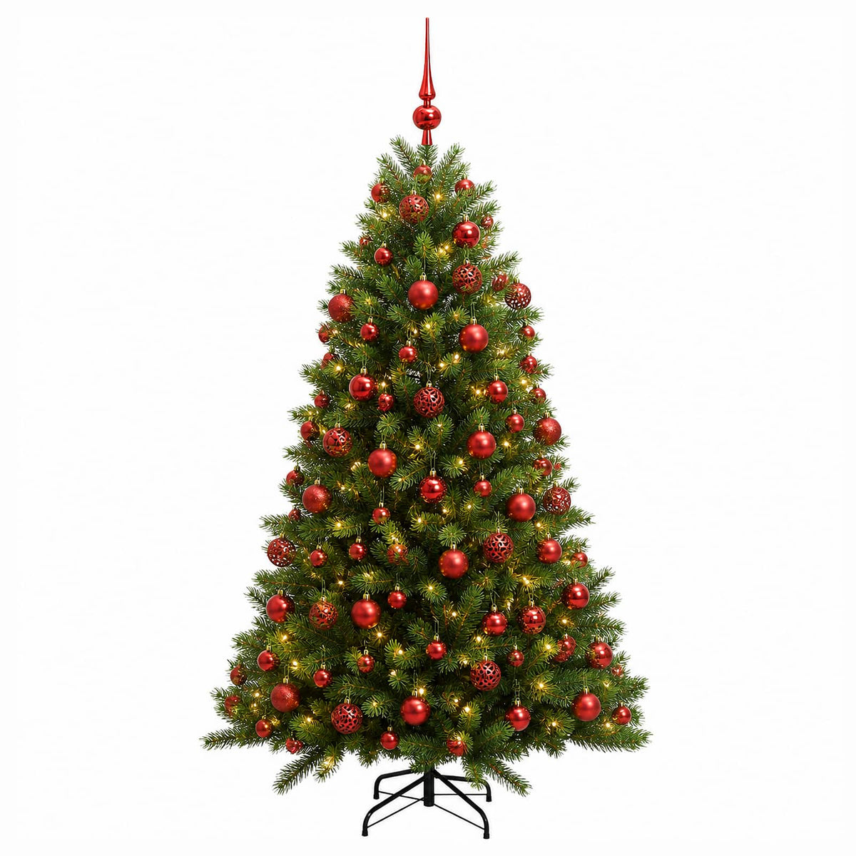 vidaXL Artificial Christmas Tree with Bauble 240 cm 300 LEDs 4