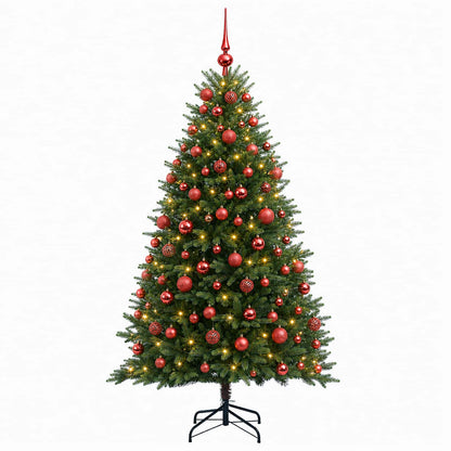 vidaXL Artificial Christmas Tree with Bauble 240 cm 300 LEDs 4