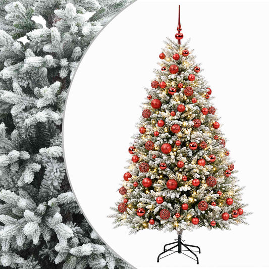 vidaXL Artificial Christmas Tree with Bauble 210 cm 300 LEDs 2